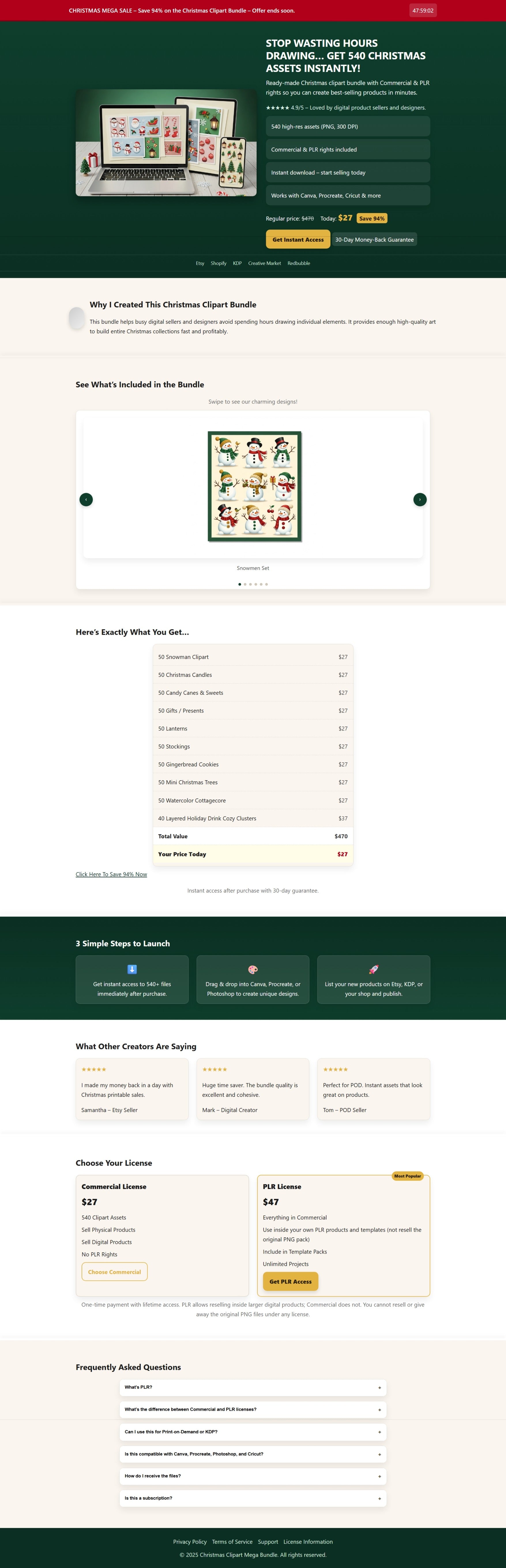 490-christmas-clipart-bundle-with-commercial-plr-rights